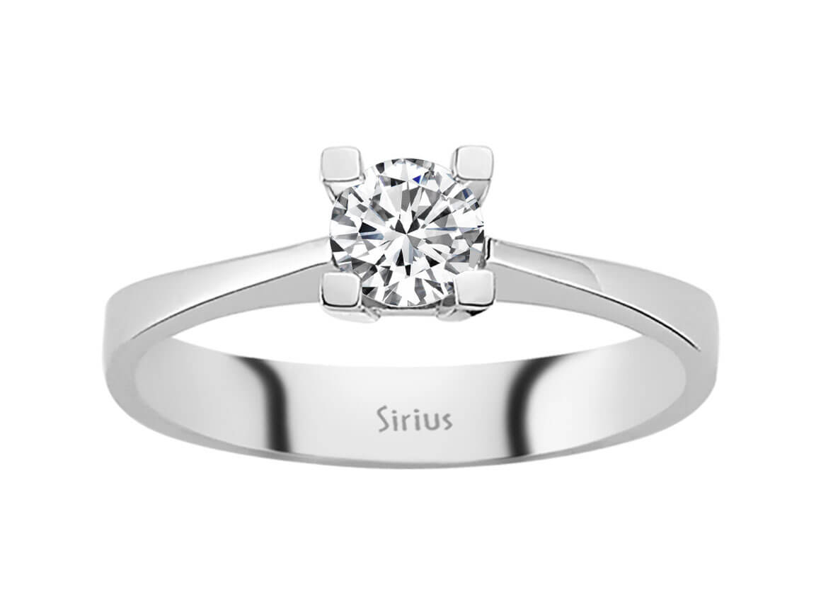 0,41 Karat Diamant Solitär Ring - handgefertigter Diamantschmuck aus Feingold | Sirius Diamant