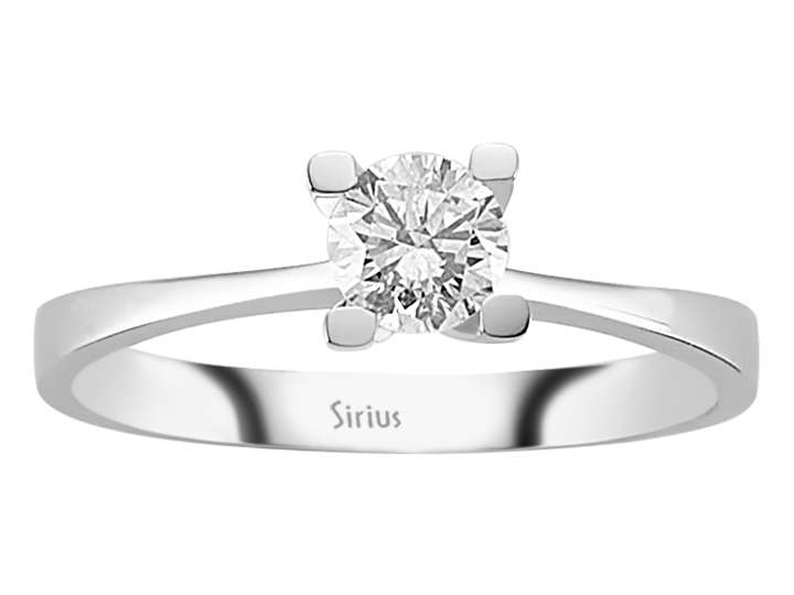 0,42 Karat Diamant Solitär Ring - handgefertigter Diamantschmuck aus Feingold | Sirius Diamant