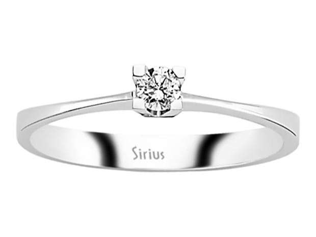 0,11 Karat Diamant Solitär Ring - handgefertigter Diamantschmuck aus Feingold | Sirius Diamant