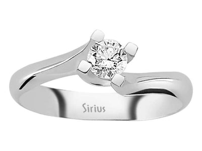 F Color 0.28 Carat Diamond Solitaire Ring
