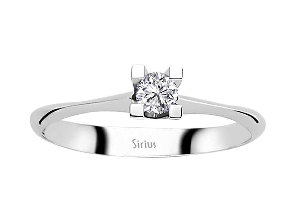 0,17 Karat Diamant Solitär Ring - handgefertigter Diamantschmuck aus Feingold | Sirius Diamant
