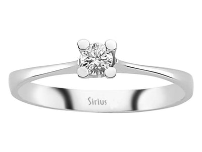 Bague solitaire en diamant de 0,13 carat