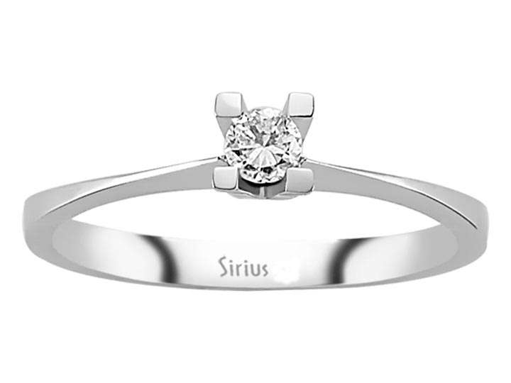 0,13 Karat Diamant Solitär Ring - handgefertigter Diamantschmuck aus Feingold | Sirius Diamant