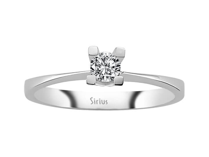 0,18  Karat Diamant Solitär Ring - handgefertigter Diamantschmuck aus Feingold | Sirius Diamant