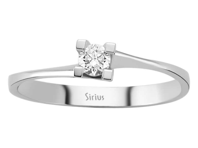 0,17 Karat Diamant Solitär Ring - handgefertigter Diamantschmuck aus Feingold | Sirius Diamant