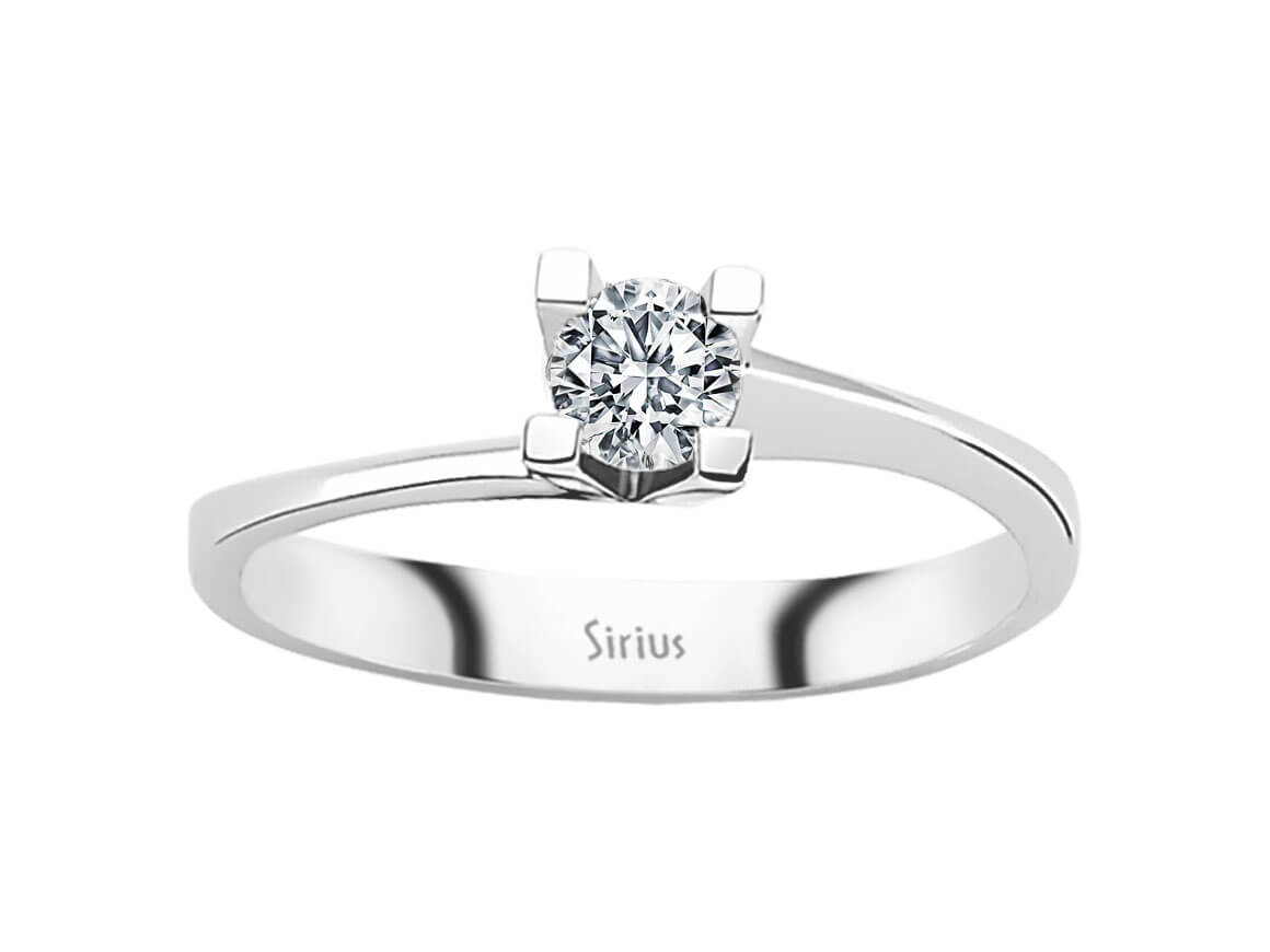 F Farbe 0,31 Karat Diamant Solitär Ring - handgefertigter Diamantschmuck aus Feingold | Sirius Diamant