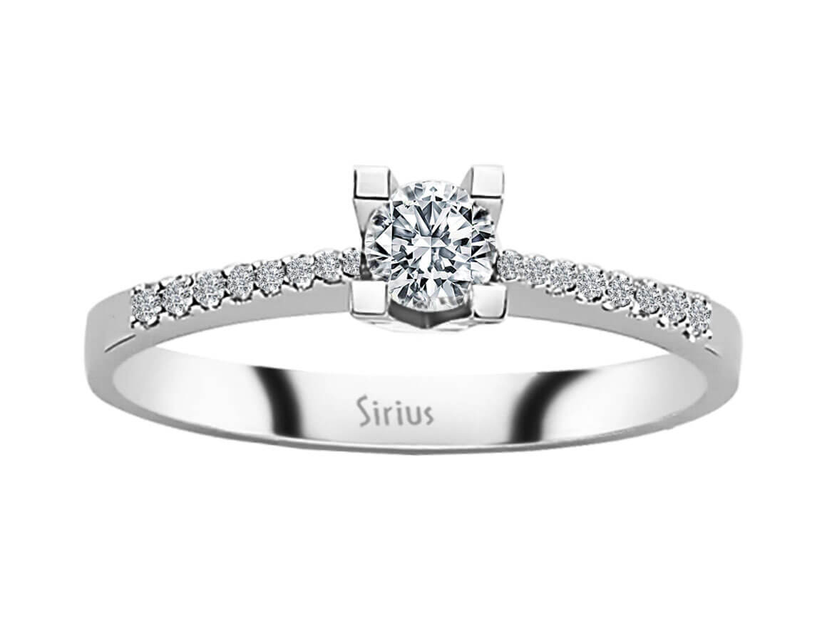 0,32 Gesamtkarat Diamant Solitär Ring - handgefertigter Diamantschmuck aus Feingold | Sirius Diamant