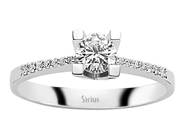 0,48 Gesamtkarat Diamant Solitär Ring - handgefertigter Diamantschmuck aus Feingold | Sirius Diamant