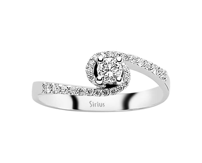 0,40 Gesamtkarat Diamant Solitär Ring - handgefertigter Diamantschmuck aus Feingold | Sirius Diamant
