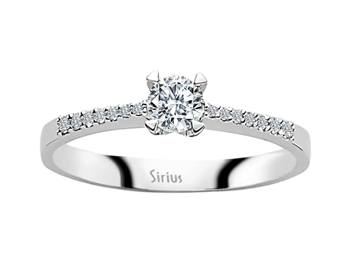 0,38 Gesamtkarat Diamant Solitär Ring - handgefertigter Diamantschmuck aus Feingold | Sirius Diamant