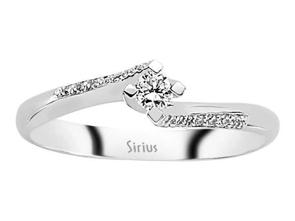 0,16 Gesamtkarat Diamant Solitär Ring - handgefertigter Diamantschmuck aus Feingold | Sirius Diamant