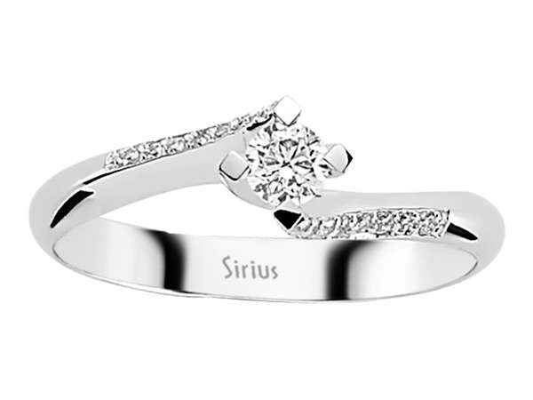 0,24 Gesamtkarat Diamant Solitär Ring - handgefertigter Diamantschmuck aus Feingold | Sirius Diamant