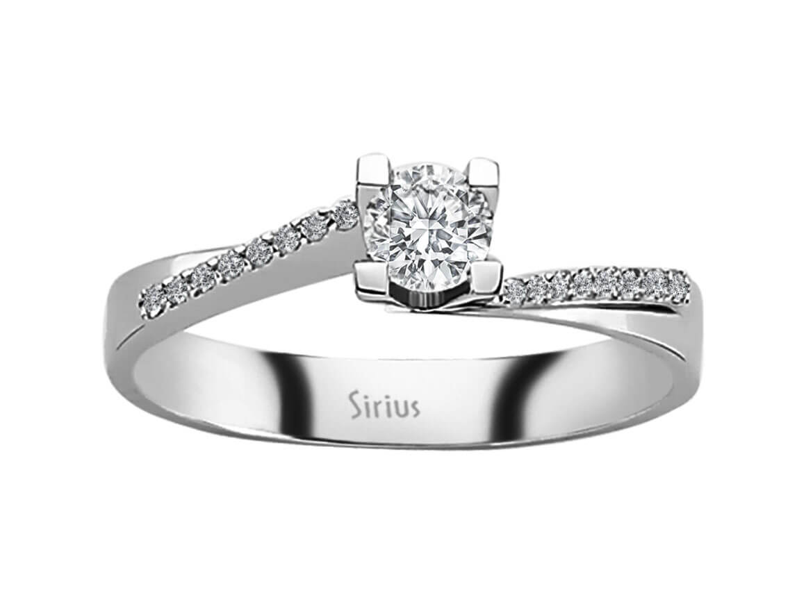 0,37 Gesamtkarat Diamant Solitär Ring - handgefertigter Diamantschmuck aus Feingold | Sirius Diamant