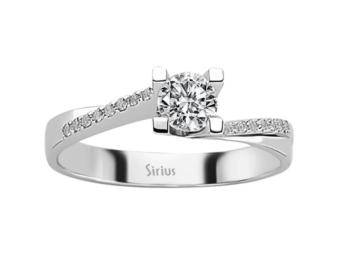 0,46 Gesamtkarat Diamant Solitär Ring - handgefertigter Diamantschmuck aus Feingold | Sirius Diamant