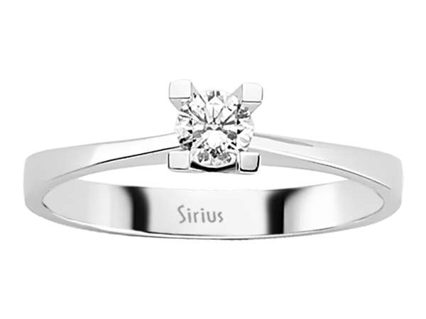 0,21 Karat Diamant Solitär Ring - handgefertigter Diamantschmuck aus Feingold | Sirius Diamant