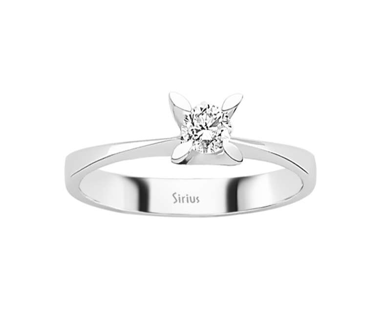 0,22 Karat Diamant Solitär Ring - handgefertigter Diamantschmuck aus Feingold | Sirius Diamant