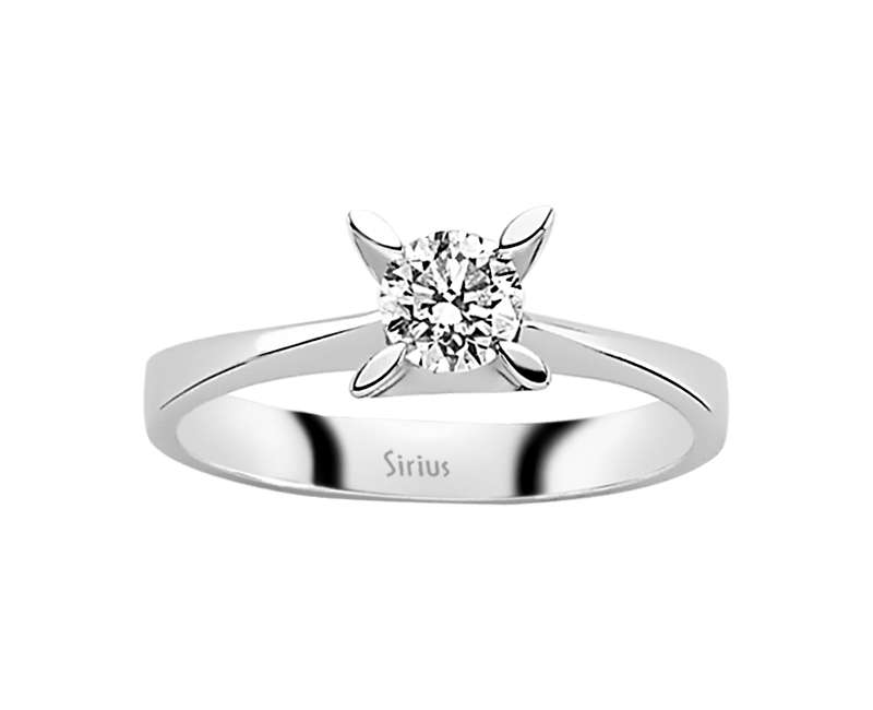 0,42 Karat Diamant Solitär Ring - handgefertigter Diamantschmuck aus Feingold | Sirius Diamant