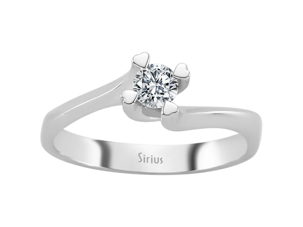 0,23 Karat Diamant Solitär Ring - handgefertigter Diamantschmuck aus Feingold | Sirius Diamant