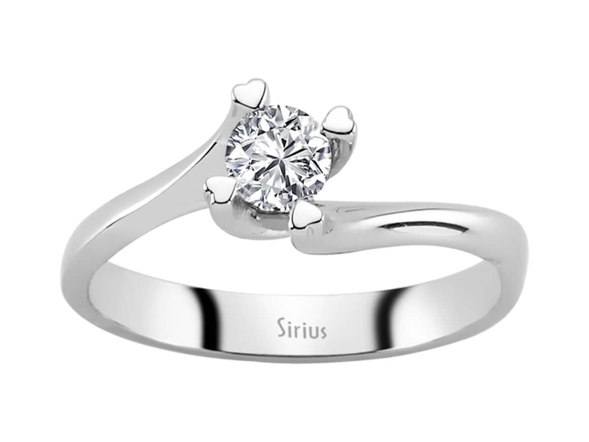 0,35 karat Diamant Solitär Ring - handgefertigter Diamantschmuck aus Feingold | Sirius Diamant