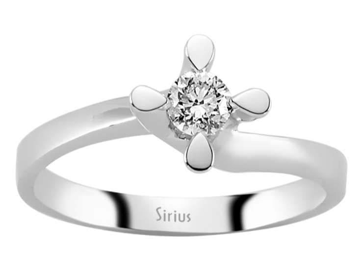 0,24 Karat Diamant Solitär Ring - handgefertigter Diamantschmuck aus Feingold | Sirius Diamant