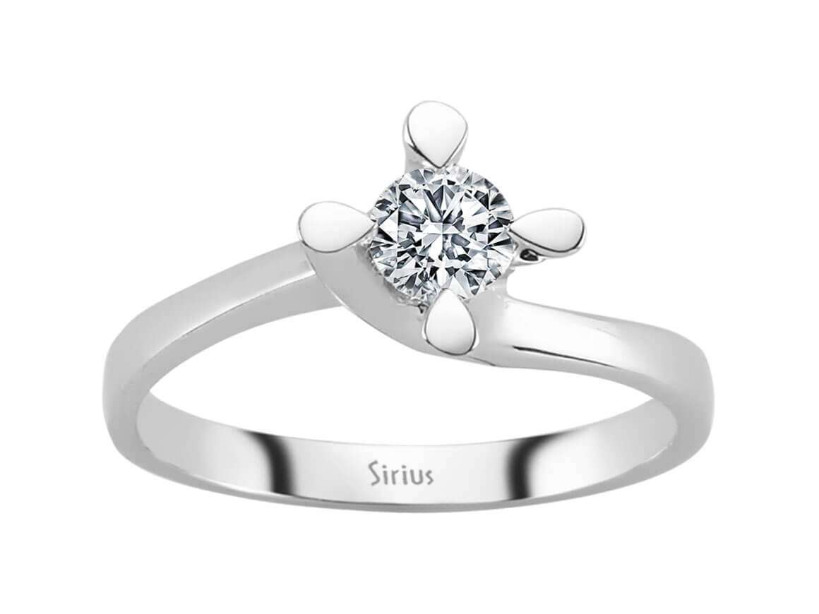0,39 Karat Diamant Solitär Ring - handgefertigter Diamantschmuck aus Feingold | Sirius Diamant
