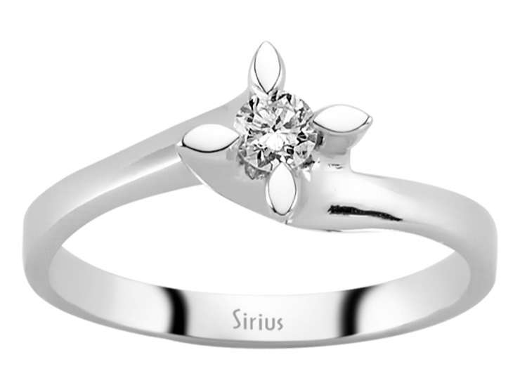 0,16 Karat Diamant Solitär Ring - handgefertigter Diamantschmuck aus Feingold | Sirius Diamant
