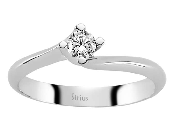 0,16 Karat Diamant Solitär Ring - handgefertigter Diamantschmuck aus Feingold | Sirius Diamant