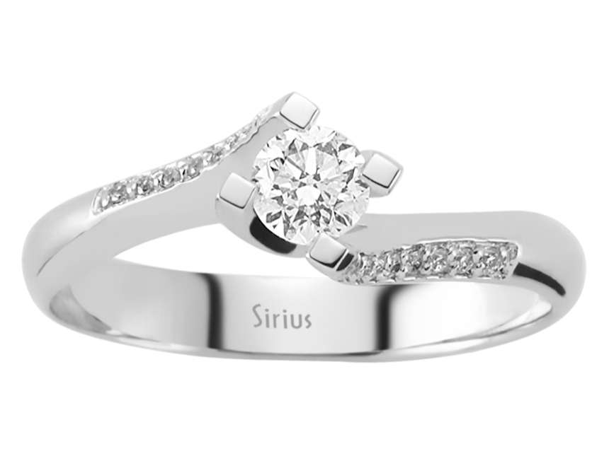 0,37 Gesamtkarat Diamant Solitär Ring - handgefertigter Diamantschmuck aus Feingold | Sirius Diamant