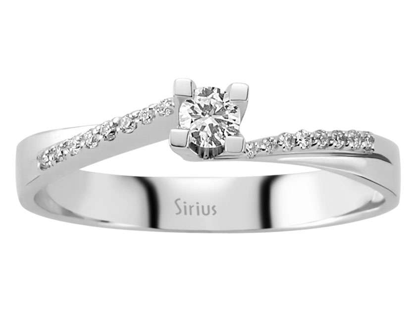 0,16 Gesamtkarat Diamant Solitär Ring - handgefertigter Diamantschmuck aus Feingold | Sirius Diamant
