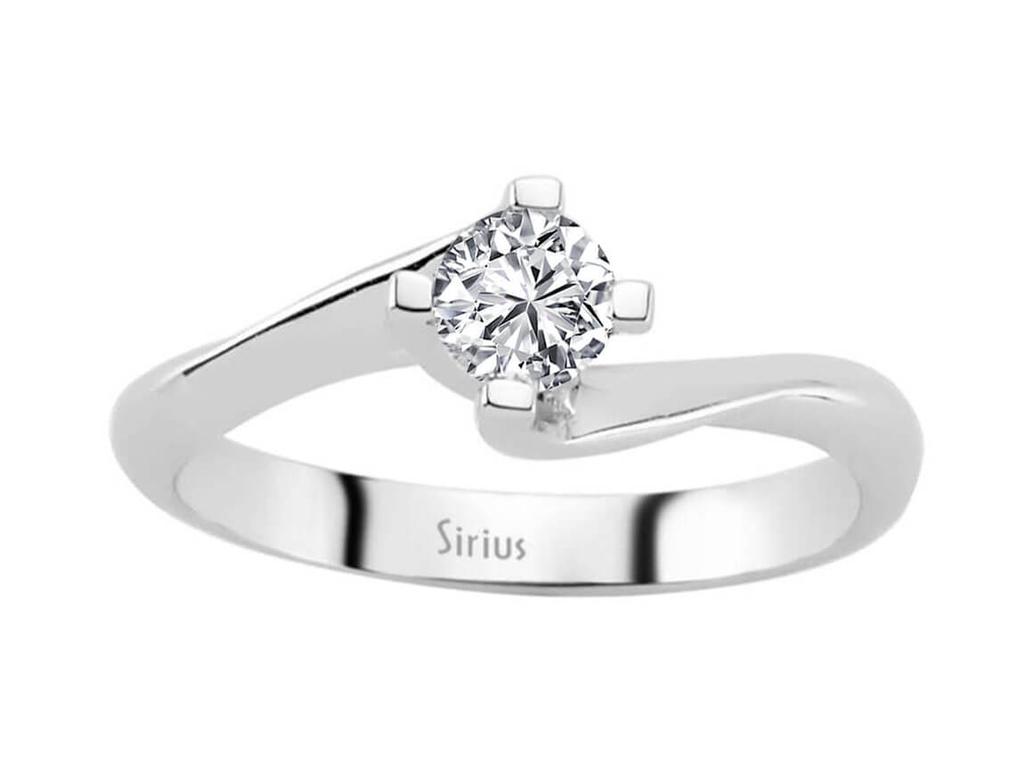 0,35 Karat Diamant Solitär Ring - handgefertigter Diamantschmuck aus Feingold | Sirius Diamant