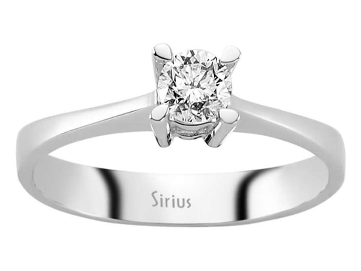 0,39 Karat Diamant Solitär Ring - handgefertigter Diamantschmuck aus Feingold | Sirius Diamant