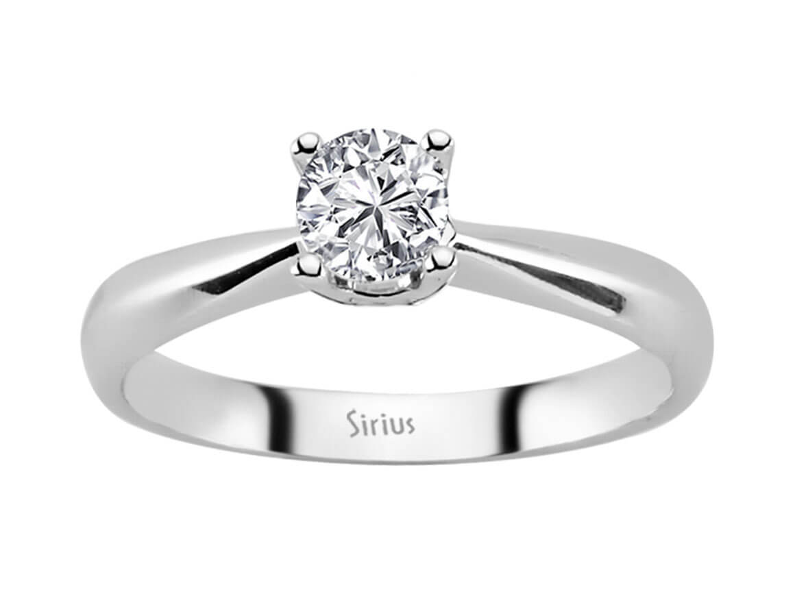 0,41 Karat Diamant Solitär Ring - handgefertigter Diamantschmuck aus Feingold | Sirius Diamant