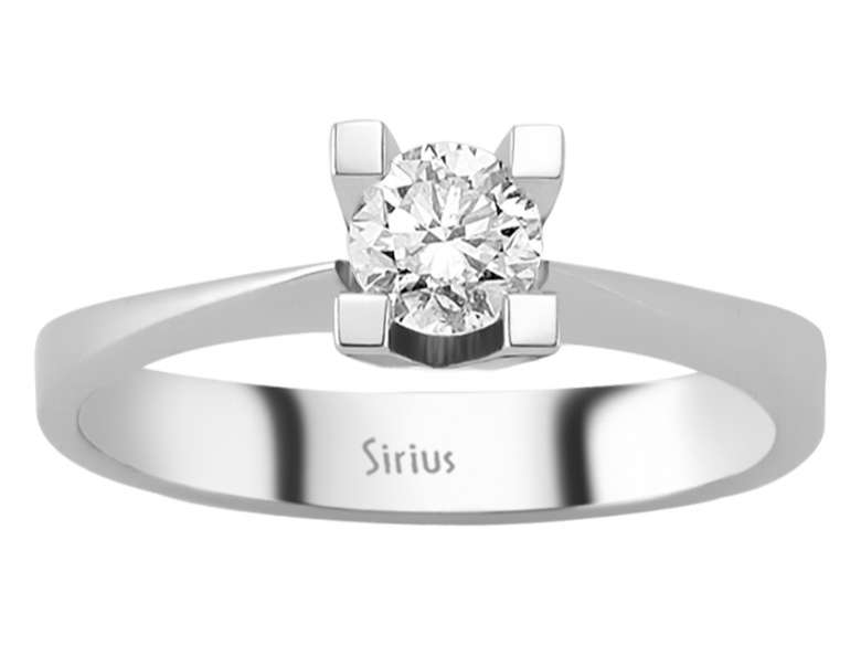 0,41 Karat Diamant Solitär Ring - handgefertigter Diamantschmuck aus Feingold | Sirius Diamant