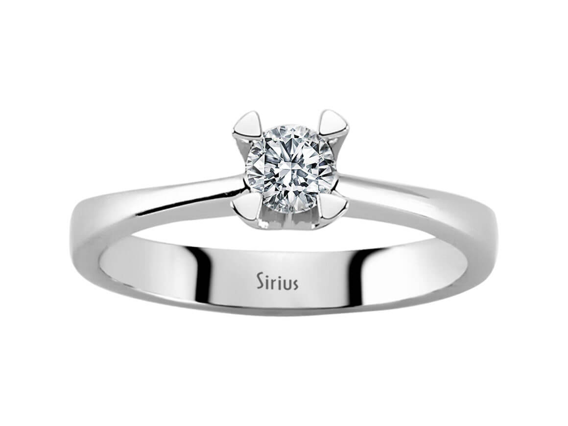 0,23 Karat Diamant Solitär Ring - handgefertigter Diamantschmuck aus Feingold | Sirius Diamant