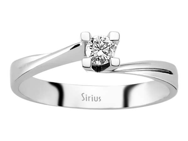 0,15 Karat Diamant Solitär Ring - handgefertigter Diamantschmuck aus Feingold | Sirius Diamant