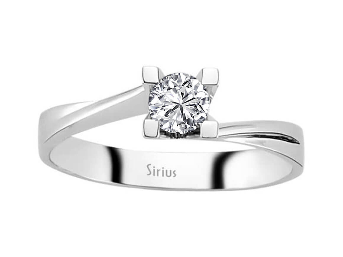 0,29 Karat Diamant Solitär Ring - handgefertigter Diamantschmuck aus Feingold | Sirius Diamant