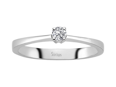 Bague solitaire en diamant de 0,11 carat