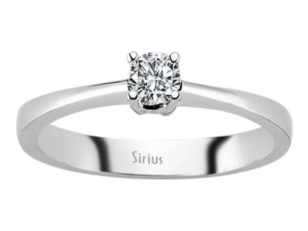 0,19 Karat Diamant Solitär Ring - handgefertigter Diamantschmuck aus Feingold | Sirius Diamant