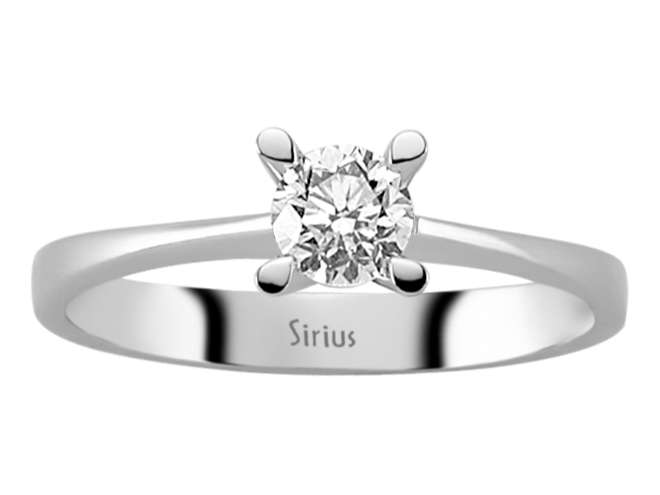 0,39 Karat Diamant Solitär Ring - handgefertigter Diamantschmuck aus Feingold | Sirius Diamant