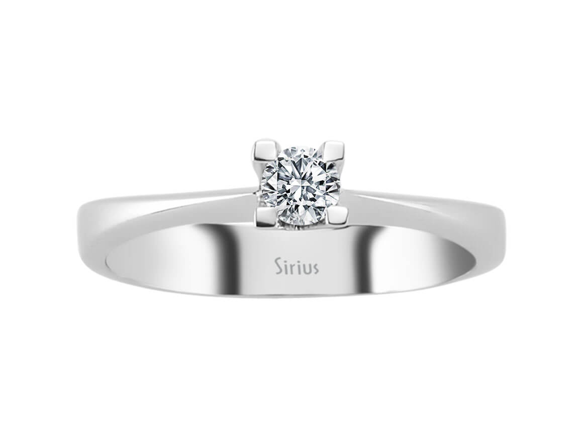 0,23 Karat Diamant Solitär Ring in 18 K - handgefertigter Diamantschmuck aus Feingold | Sirius Diamant