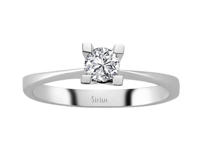 Bague solitaire en diamant de 0,26 carat de couleur F