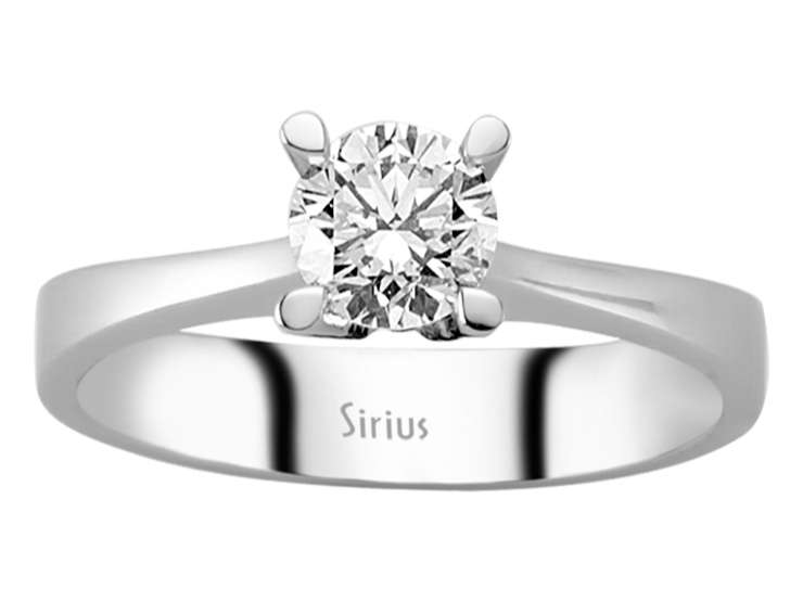 0,75 Karat Diamant Solitär Ring - handgefertigter Diamantschmuck aus Feingold | Sirius Diamant