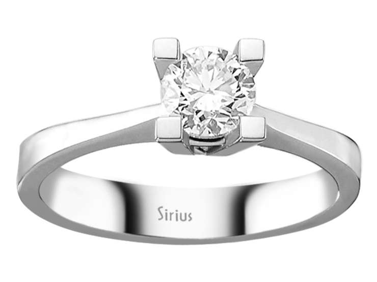 0,61 Karat Diamant Solitär Ring - handgefertigter Diamantschmuck aus Feingold | Sirius Diamant