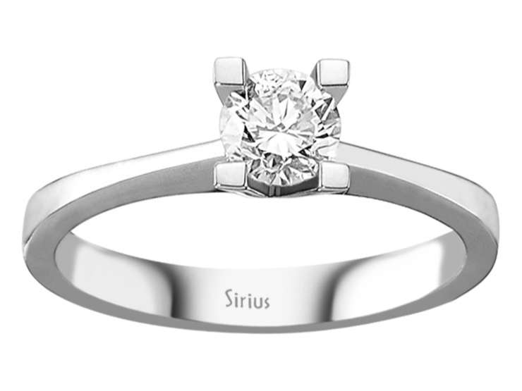 0,52 Karat Diamant Solitär Ring - handgefertigter Diamantschmuck aus Feingold | Sirius Diamant