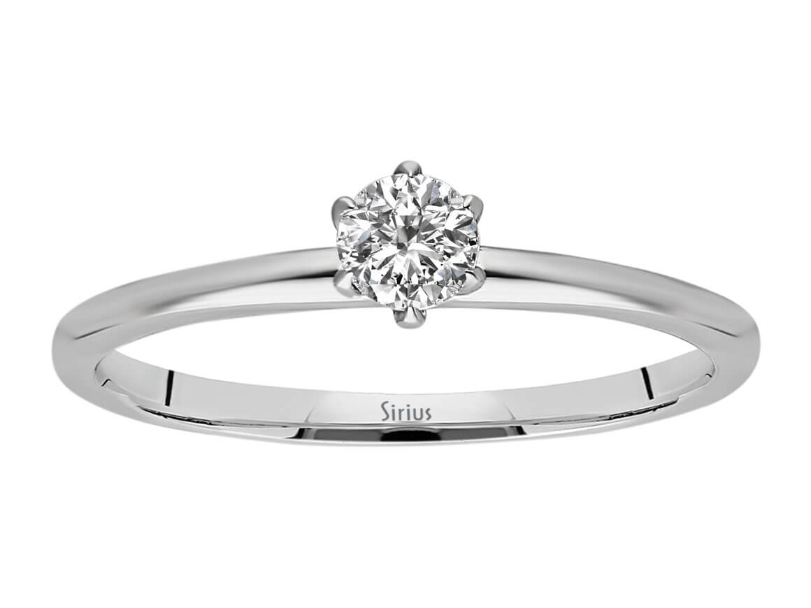 0,22 Carat Diamant Solitär Ring – handgefertigter Diamantschmuck aus Feingold | Sirius Diamant
