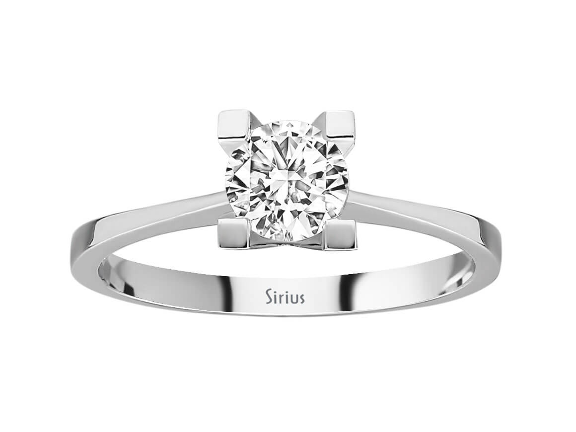 0,57 Karat Diamant Solitär Ring - handgefertigter Diamantschmuck aus Feingold | Sirius Diamant
