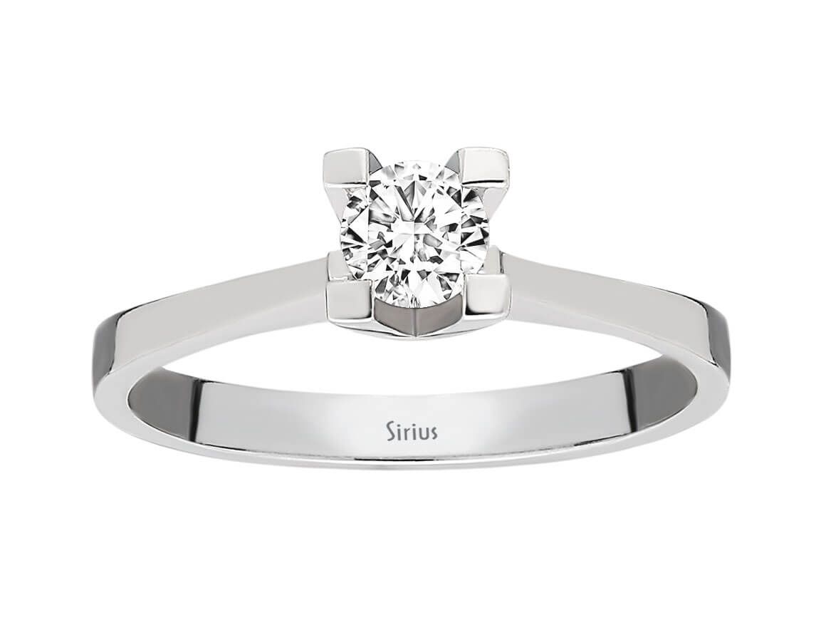 0,35 Carat Diamant Solitär Ring - handgefertigter Diamantschmuck aus Feingold | Sirius Diamant