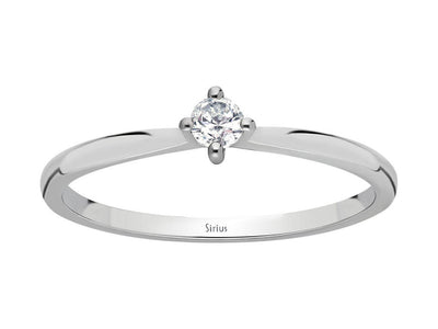 Bague solitaire en diamant de 0,10 carat 