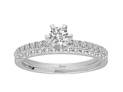 0.55 carat diamond solitaire ring and alliance