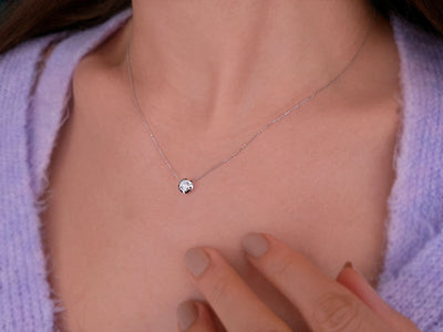 0.28 carat diamond solitaire necklace